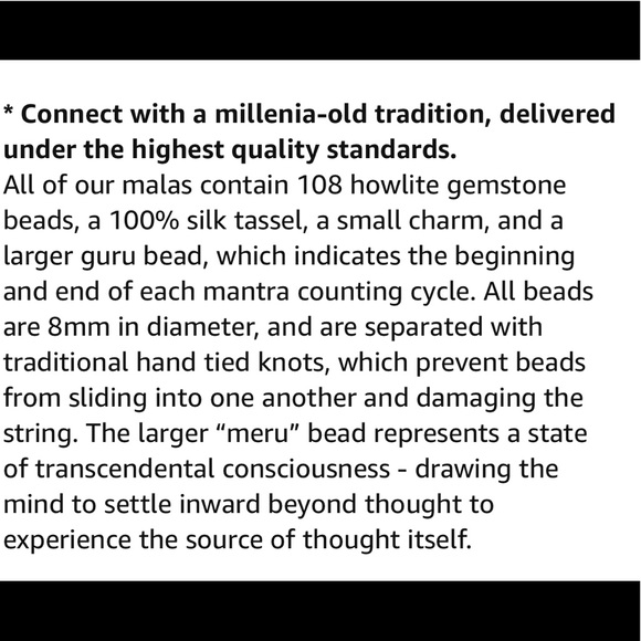 CALMING NATURAL STONE 100% AUTHENTIC MALAS BEADS - Picture 5 of 6